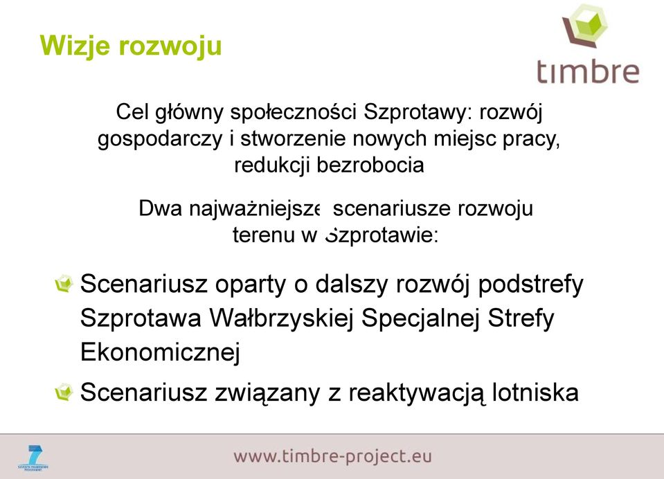terenu w Szprotawie: Scenariusz oparty o dalszy rozwój podstrefy Szprotawa