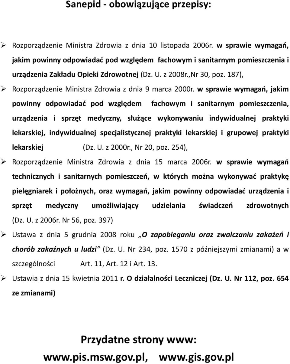 187), Rozporządzenie Ministra Zdrowia z dnia 9 marca 2000r.