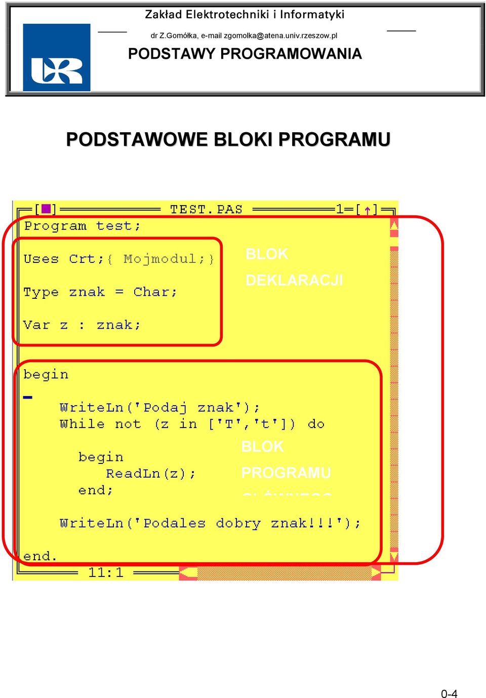 pl PODSTAWY PROGRAMOWANIA PODSTAWOWE BLOKI