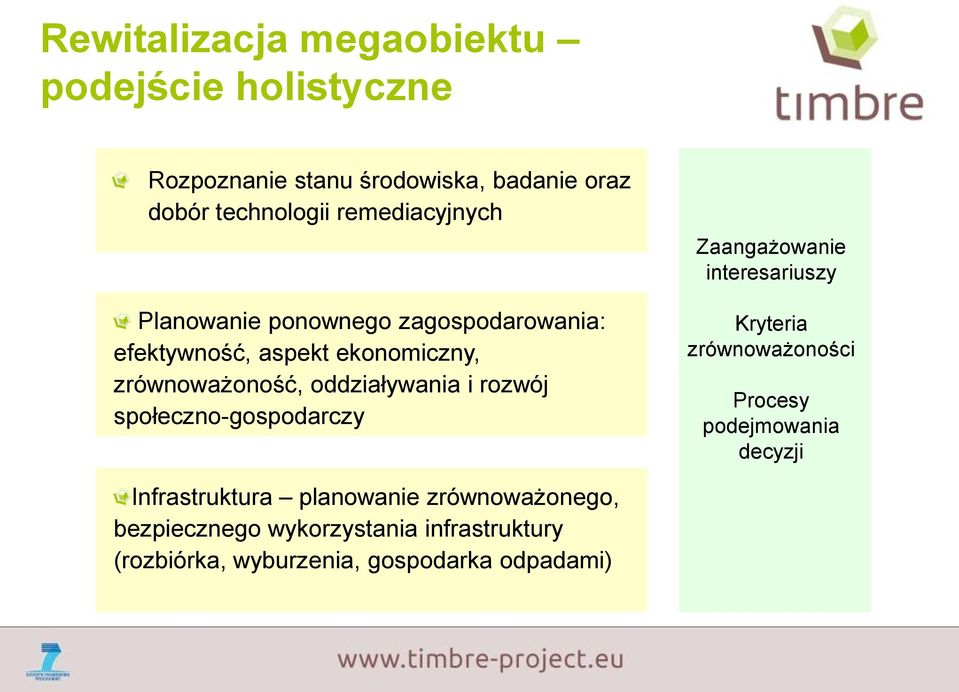 i rozwój społeczno-gospodarczy Zaangażowanie interesariuszy Kryteria zrównoważoności Procesy podejmowania decyzji