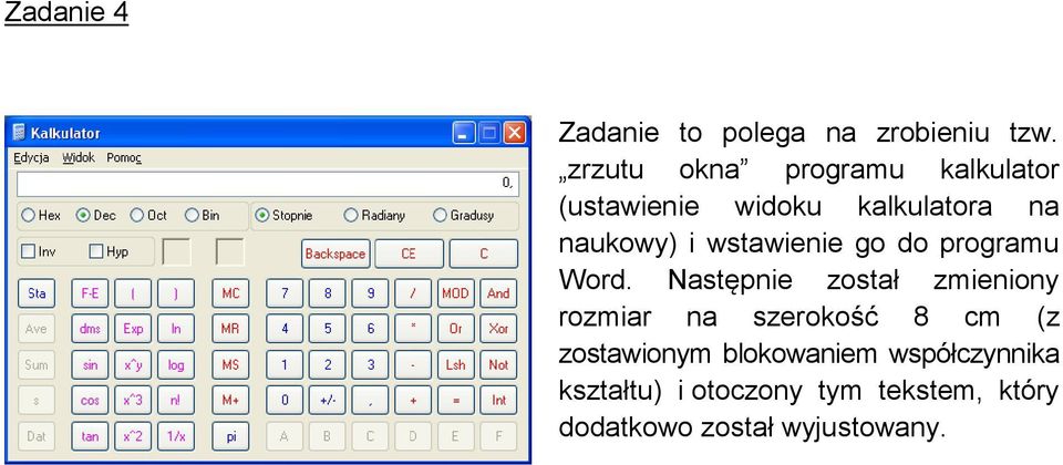 wstawienie go do programu Word.