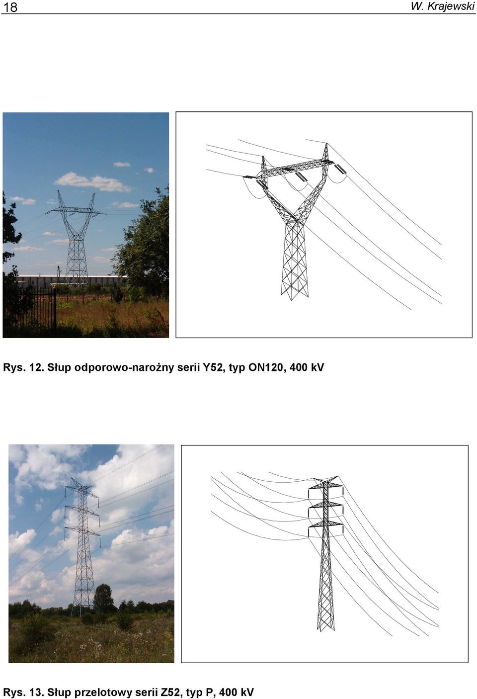 Y52, typ ON120, 400 kv Rys. 13.