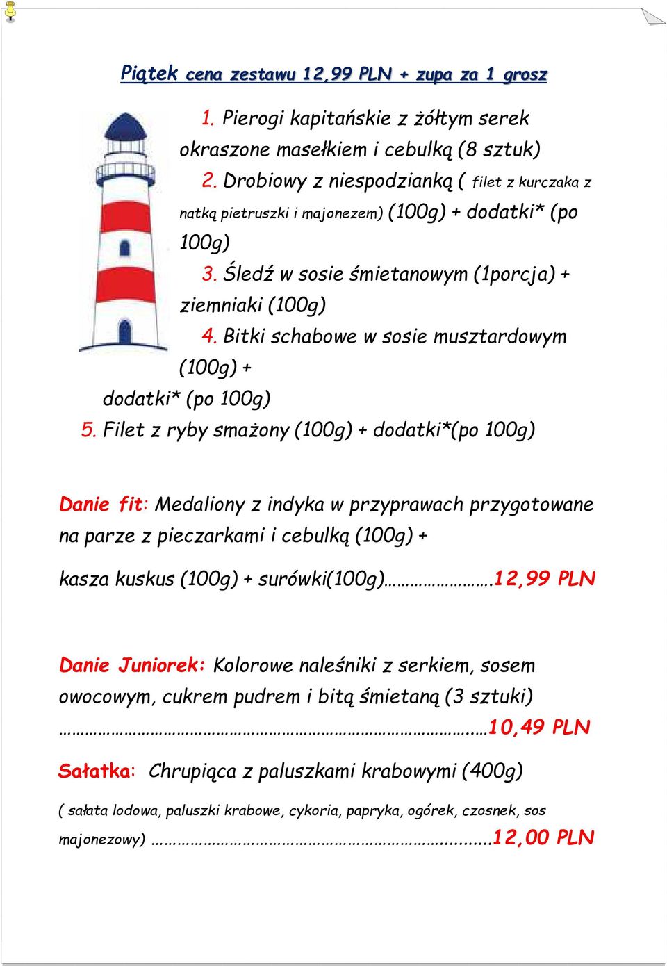 Bitki schabowe w sosie musztardowym (100g) + dodatki* (po 100g) 5.