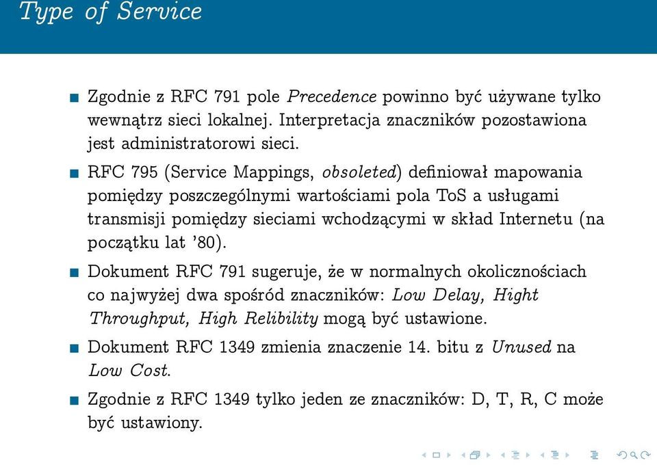 Internetu (na początku lat 80).