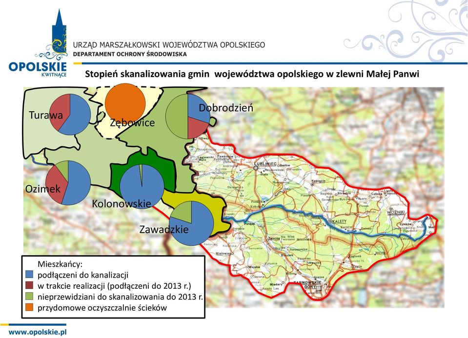 podłączeni do kanalizacji w trakcie realizacji (podłączeni do 2013 r.