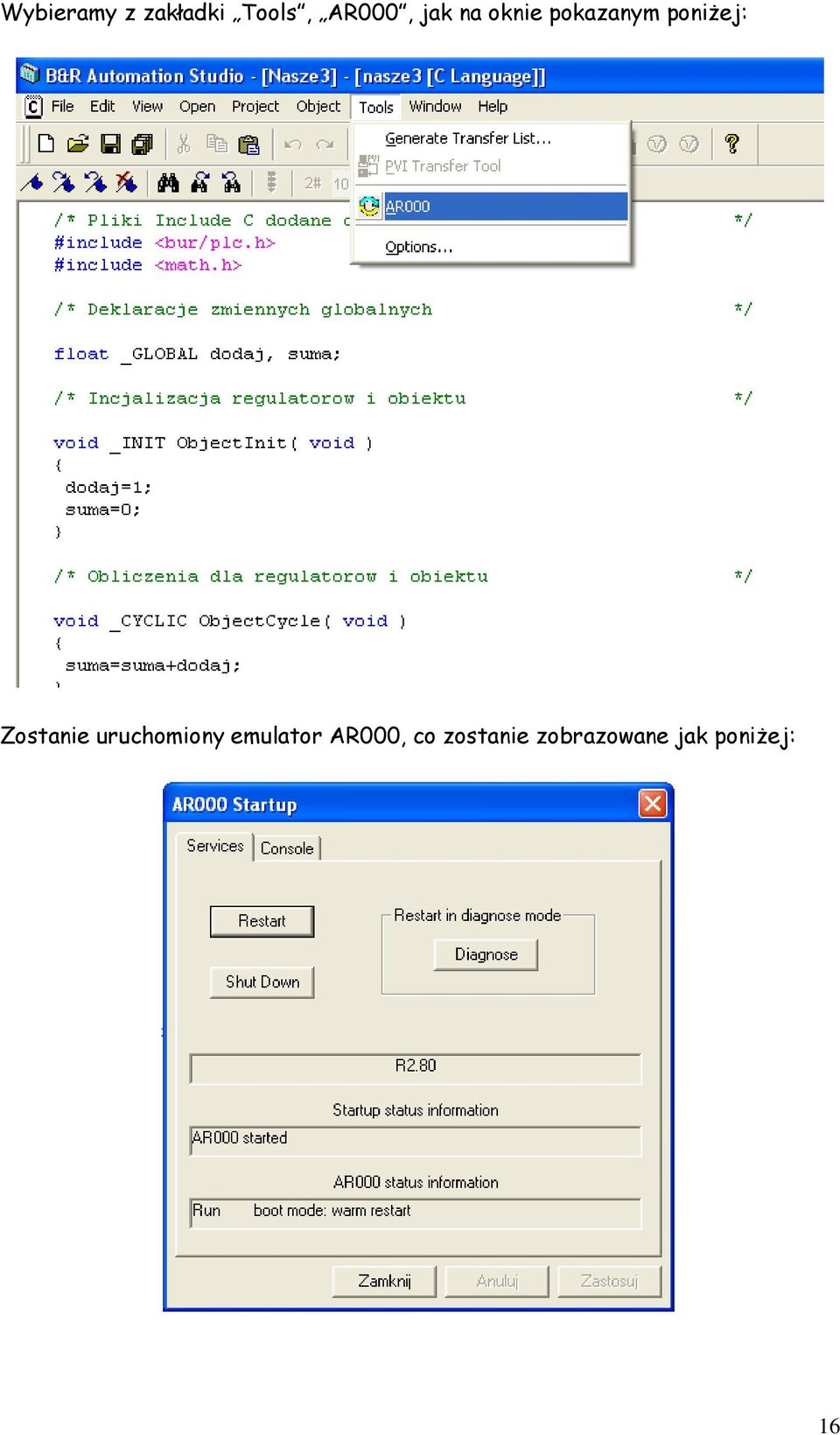 Zostanie uruchomiony emulator