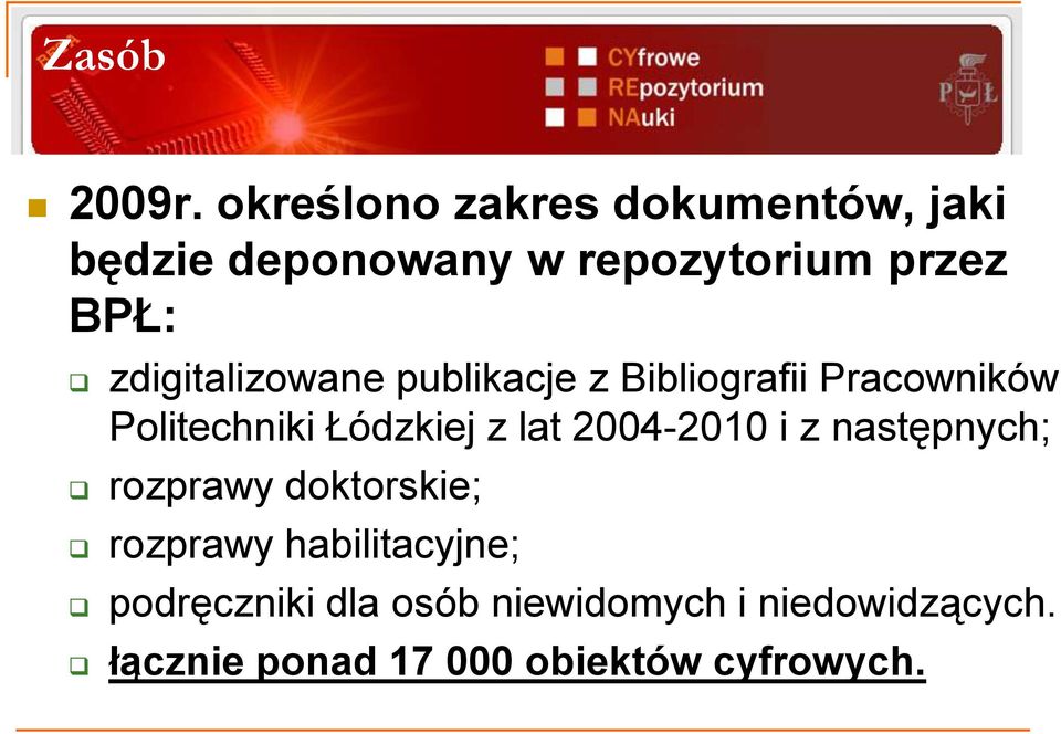 zdigitalizowane publikacje z Bibliografii Pracowników Politechniki Łódzkiej z lat