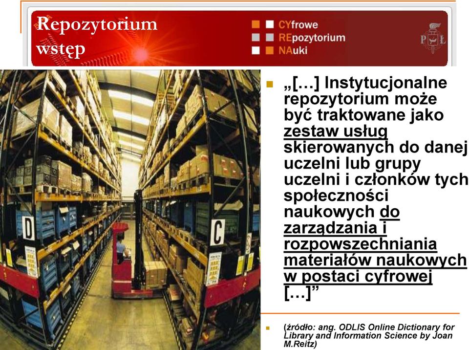 zestaw usług skierowanych do danej uczelni lub grupy uczelni i członków tych