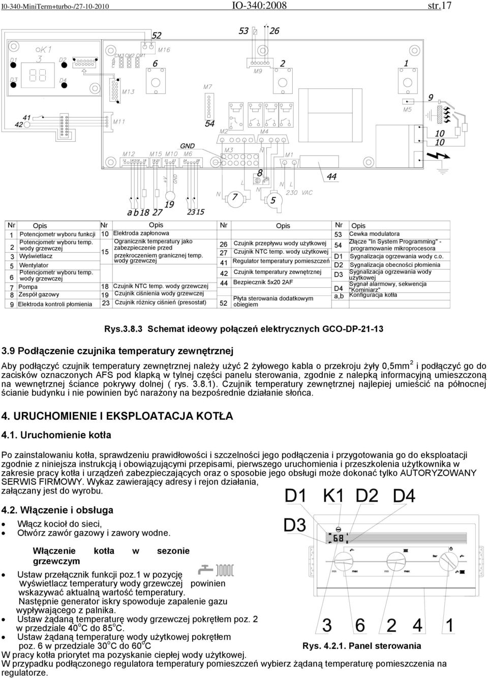 54 Czujnik NTC temp. wody użytkowej przekroczeniem granicznej temp.