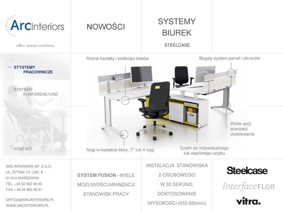 indywidualnego lub wspólnego użytku SYSTEM FUSION WIELE MOŻLIWOŚCI ARANŻACJI