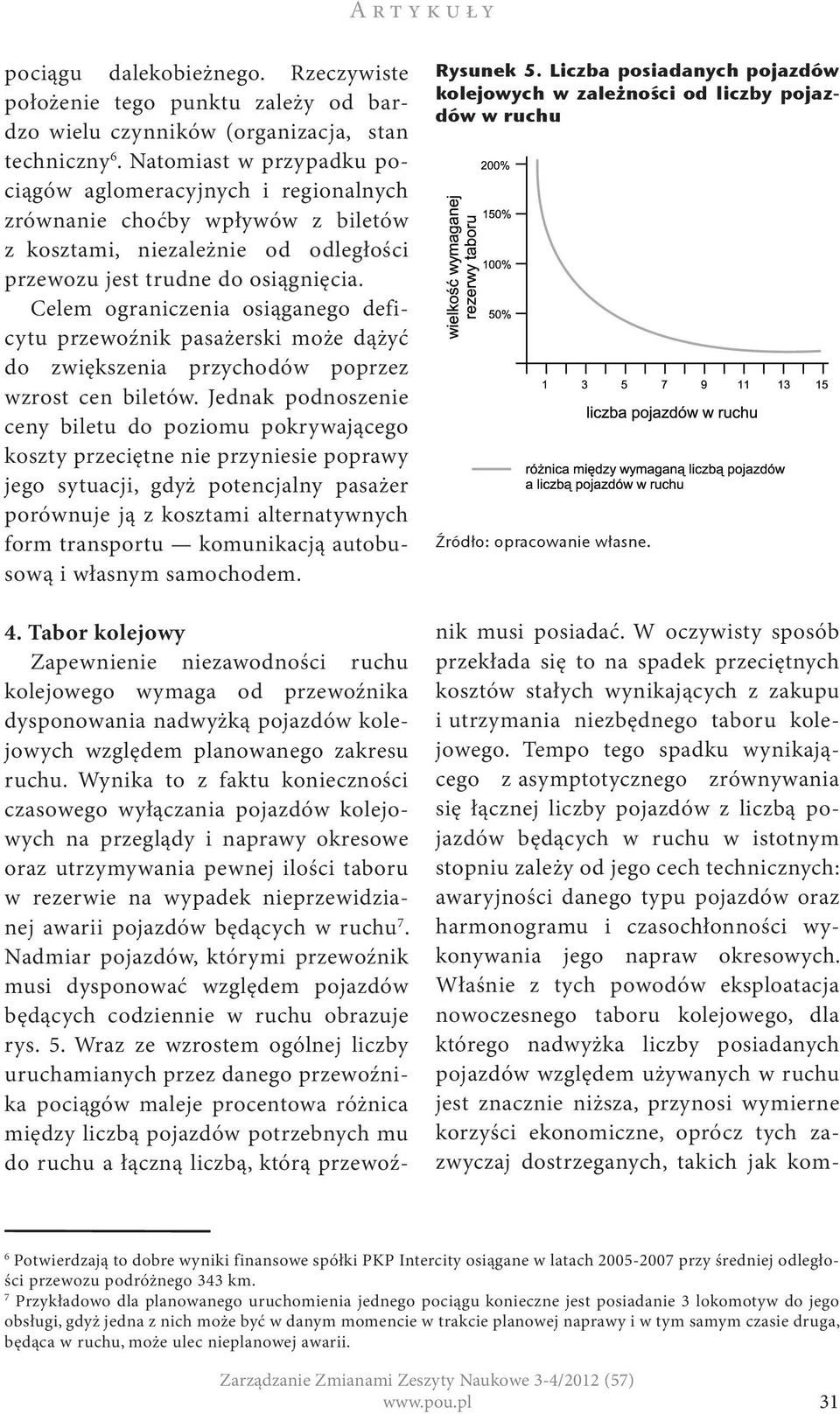 Celem ograniczenia osiąganego deficytu przewoźnik pasażerski może dążyć do zwiększenia przychodów poprzez wzrost cen biletów.