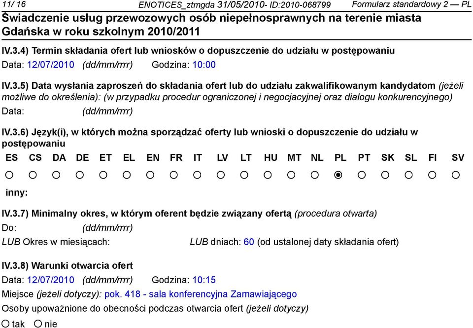 konkurencyjnego) Data: (dd/mm/rrrr) IV.3.