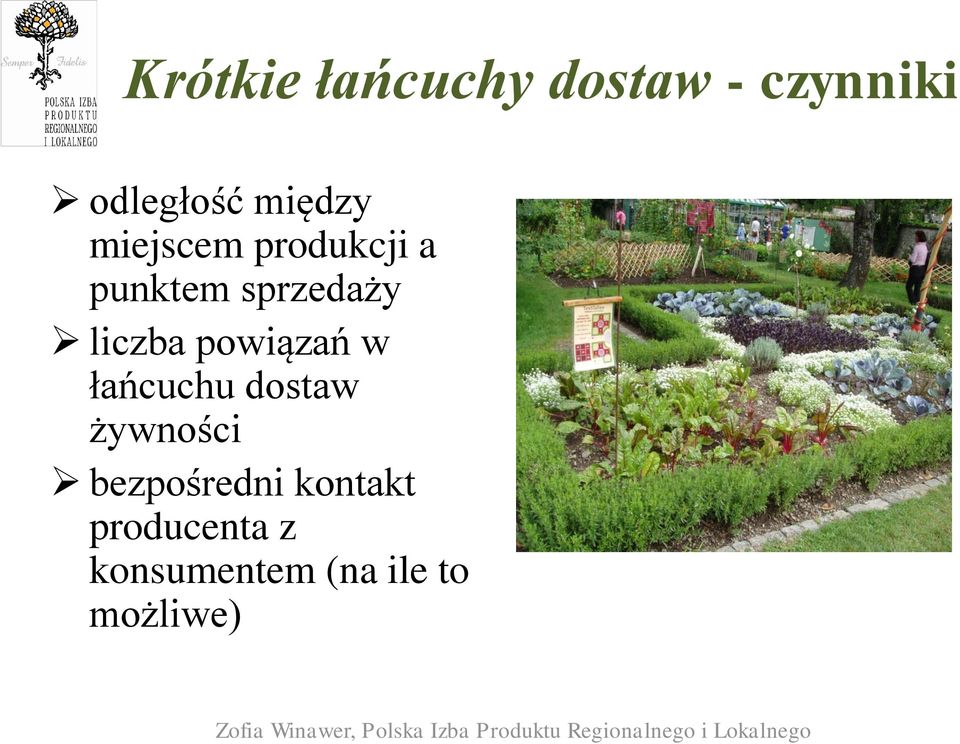 liczba powiązań w łańcuchu dostaw żywności