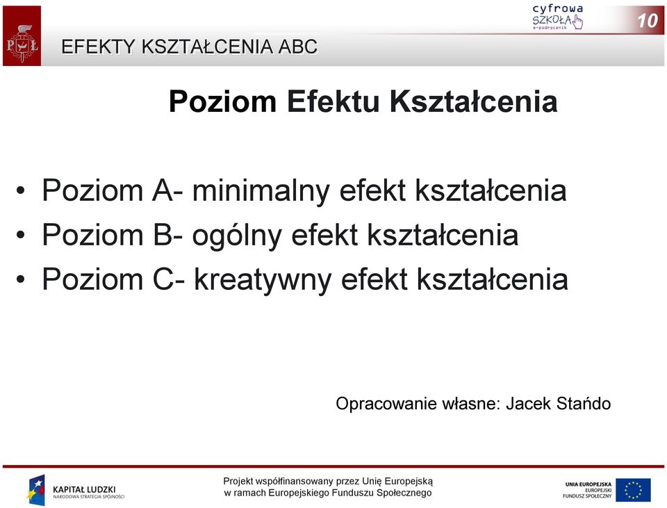 ogólny efekt kształcenia Poziom C-