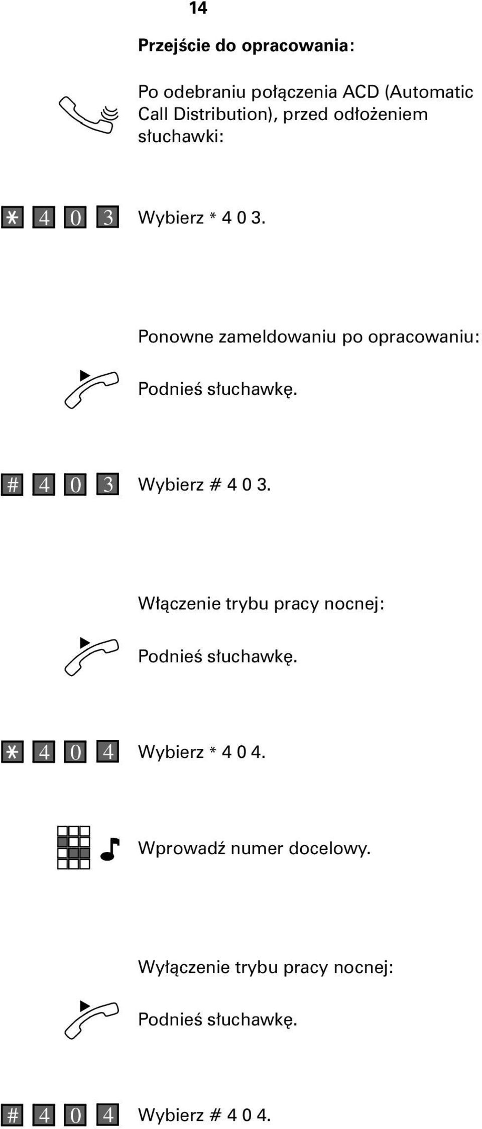 Ponowne zameldowaniu po opracowaniu: # 4 0 3 Wybierz # 4 0 3.