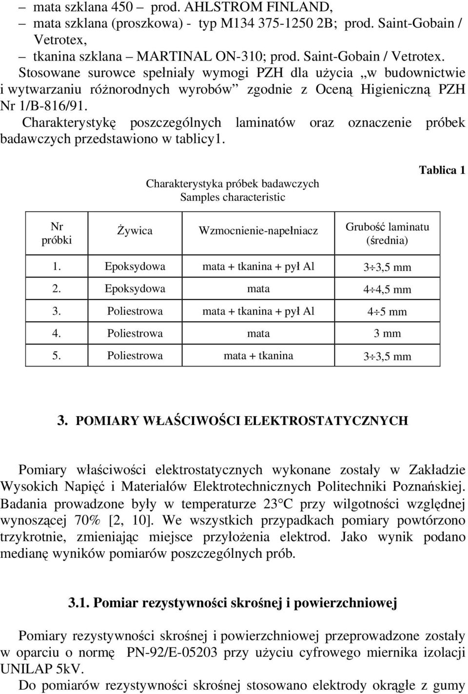 Stosowane surowce spełniały wymogi PZH dla użycia w budownictwie i wytwarzaniu różnorodnych wyrobów zgodnie z Oceną Higieniczną PZH Nr 1/B-816/91.