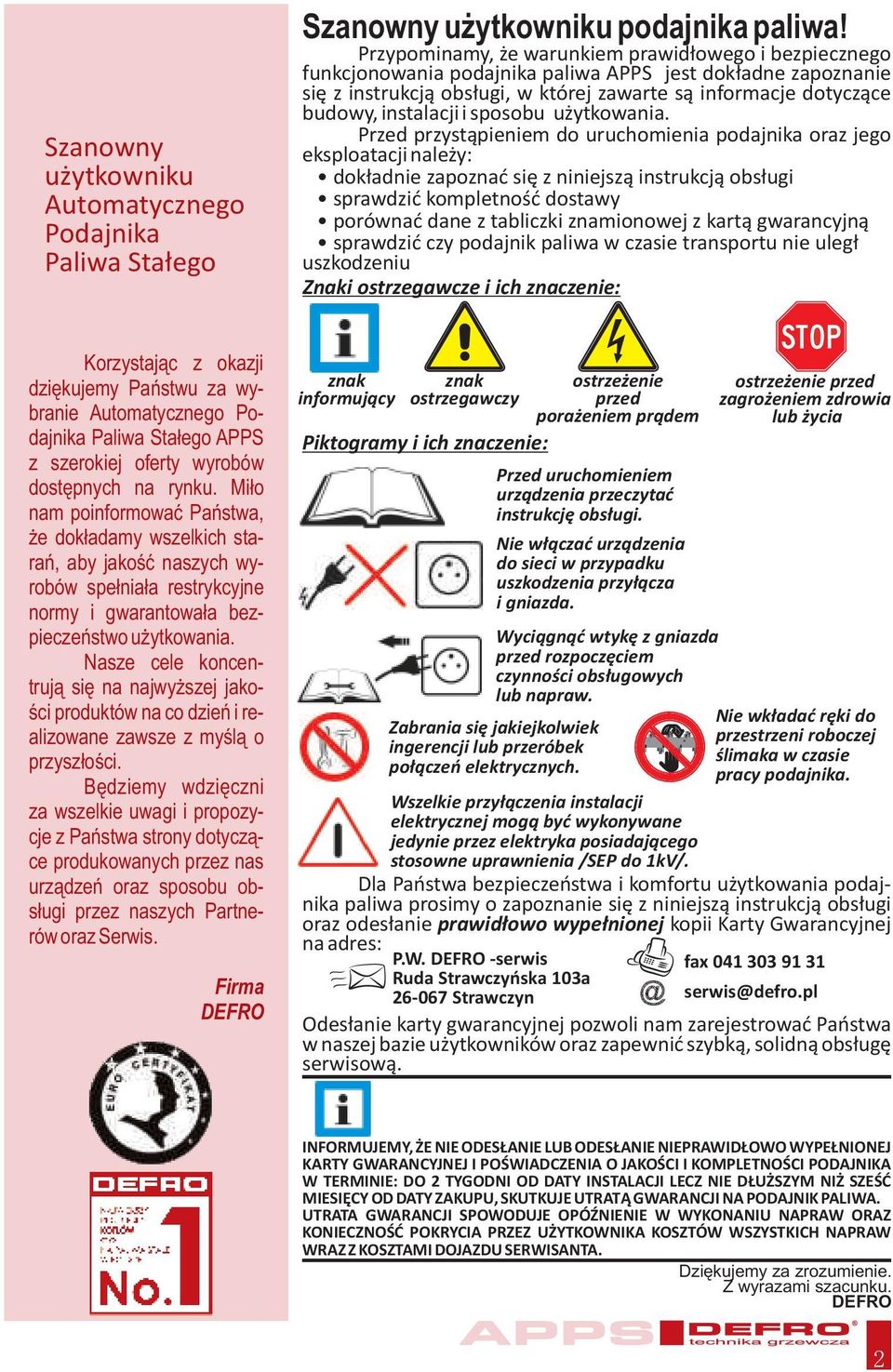 instalacji i sposobu u ytkowania.