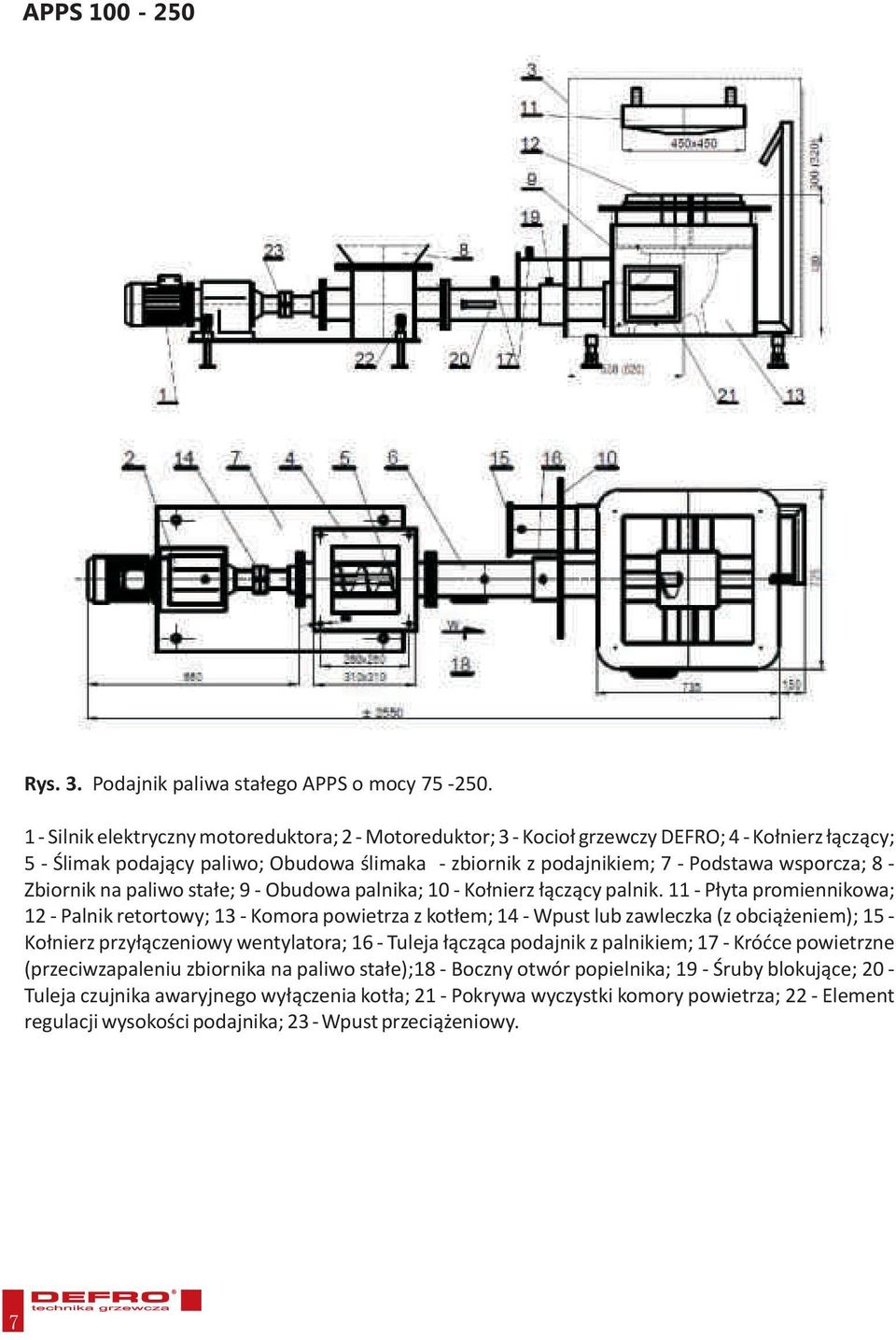 - Zbiornik na paliwo sta³e; 9 - Obudowa palnika; 10 - Ko³nierz ³¹cz¹cy palnik.