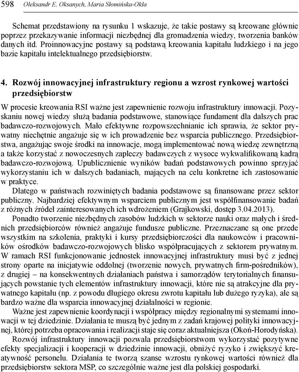 danych itd. Proinnowacyjne postawy są podstawą kreowania kapitału ludzkiego i na jego bazie kapitału intelektualnego. 4.