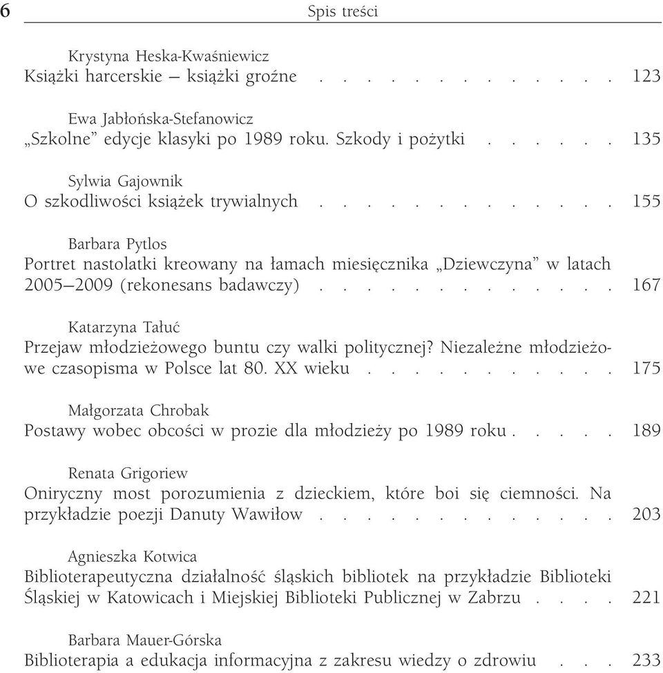 ............ 167 Katarzyna Tałuć Przejaw młodzieżowego buntu czy walki politycznej? Niezależne młodzieżowe czasopisma w Polsce lat 80. XX wieku.