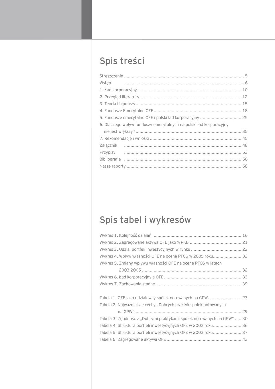 .. 48 Przypisy... 53 Bibliografia.... 56 Nasze raporty... 58 Spis tabel i wykresów Wykres 1. Kolejność działań... 16 Wykres 2. Zagregowane aktywa OFE jako % PKB... 21 Wykres 3.