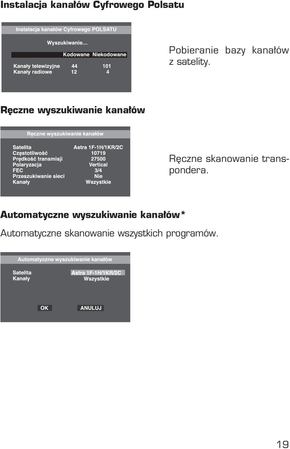 R czne wyszukiwanie kana ów R czne skanowanie