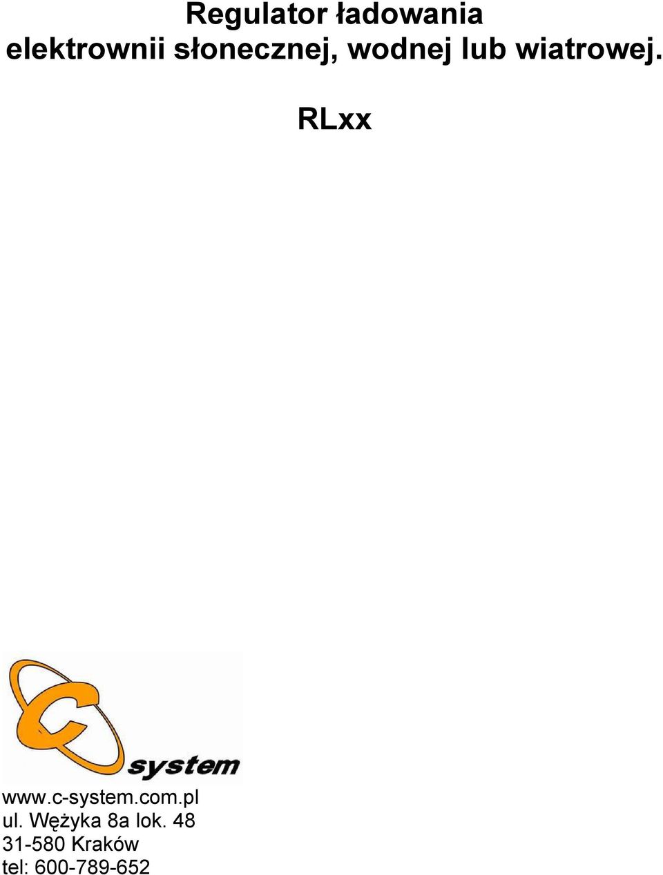 RLxx www.c-system.com.pl ul.