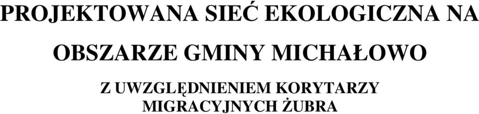 GMINY MICHAŁOWO Z