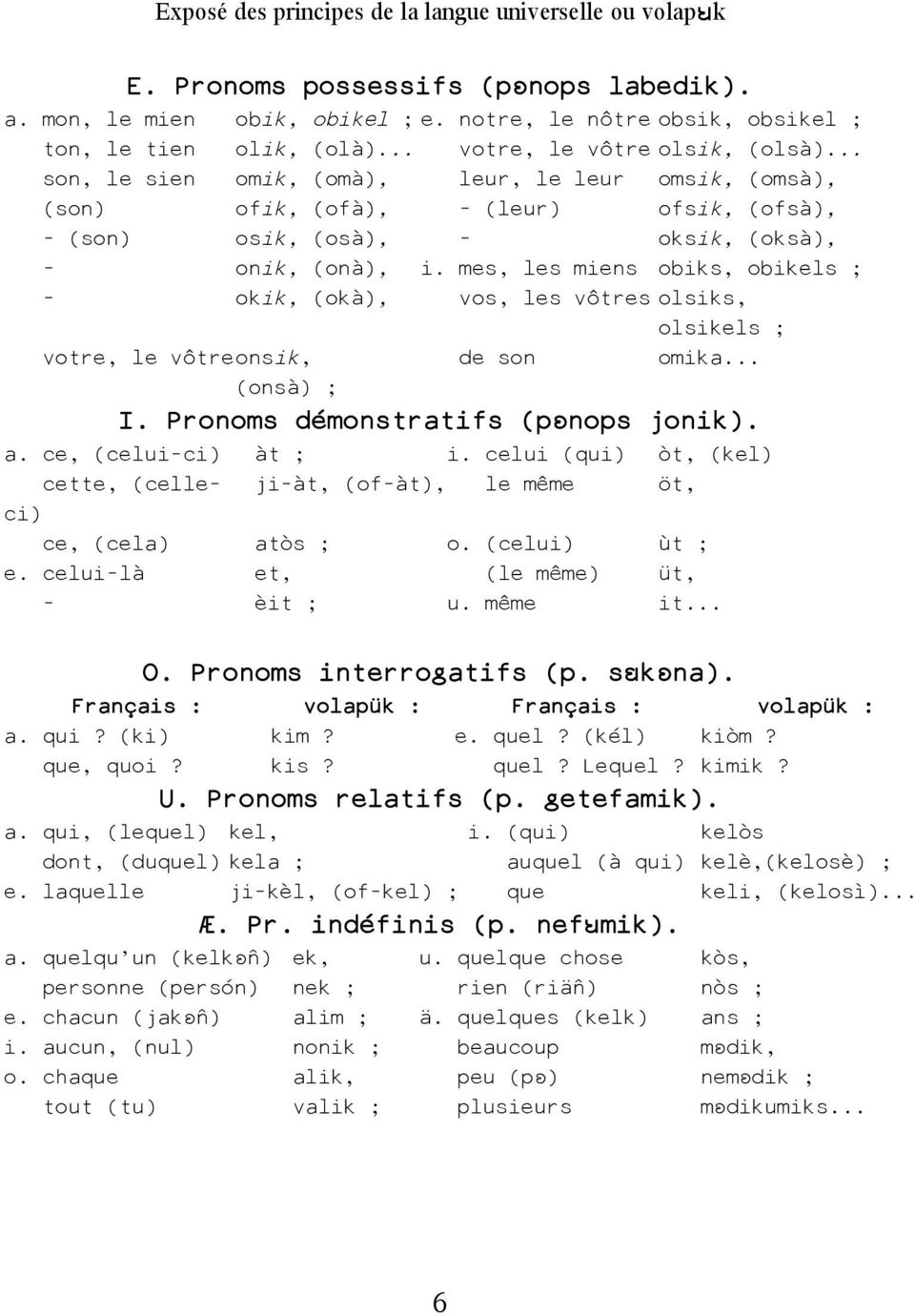 .. omsik, (omsà), ofsik, (ofsà), oksik, (oksà), obiks, obikels ; olsiks, olsikels ; omika... I. Pronoms démonstratifs (p nops jonik). a. ce, (celui-ci) cette, (celleci) ce, (cela) e.