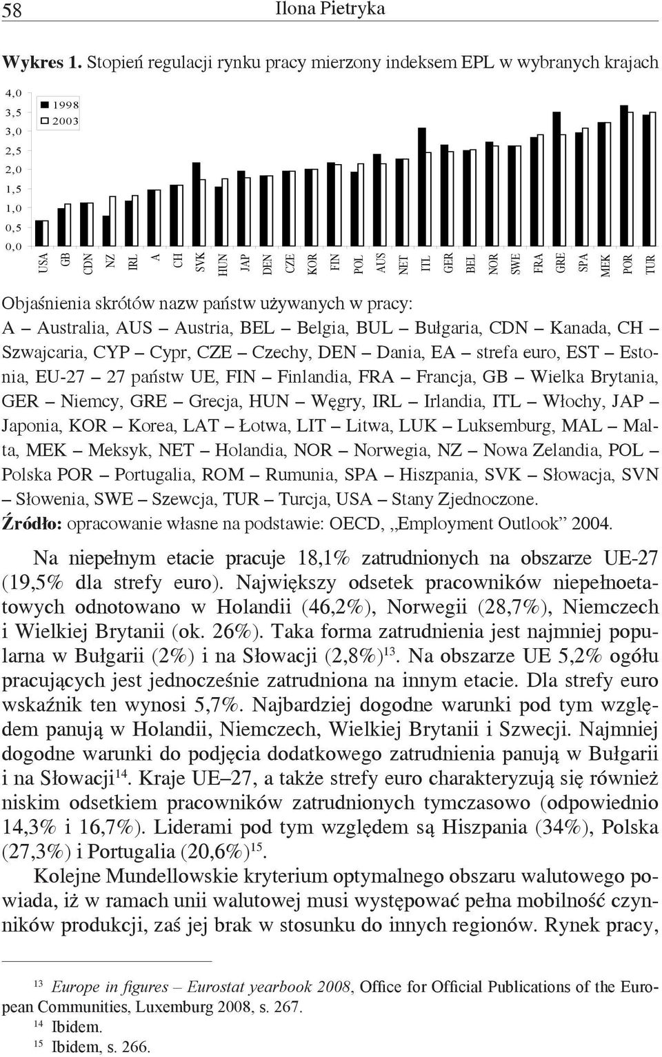 SWE FRA GRE SPA MEK POR TUR Objaśnienia skrótów nazw państw używanych w pracy: A Australia, AUS Austria, BEL Belgia, BUL Bułgaria, CDN Kanada, CH Szwajcaria, CYP Cypr, CZE Czechy, DEN Dania, EA