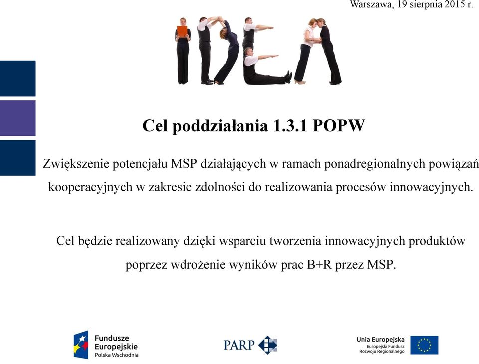 powiązań kooperacyjnych w zakresie zdolności do realizowania procesów