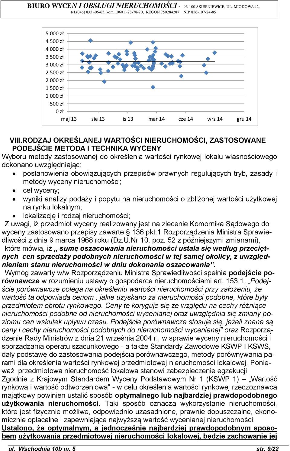 postanowienia obowiązujących przepisów prawnych regulujących tryb, zasady i metody wyceny nieruchomości; cel wyceny; wyniki analizy podaży i popytu na nieruchomości o zbliżonej wartości użytkowej na