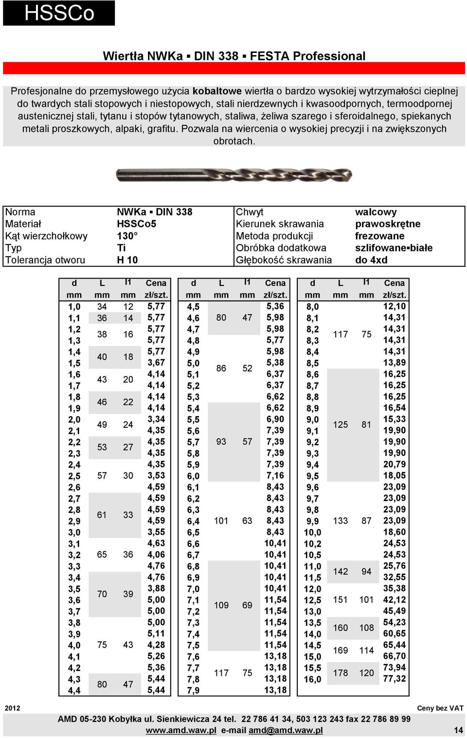 Pozwala na wiercenia o wysokiej precyzji i na zwiększonych obrotach.