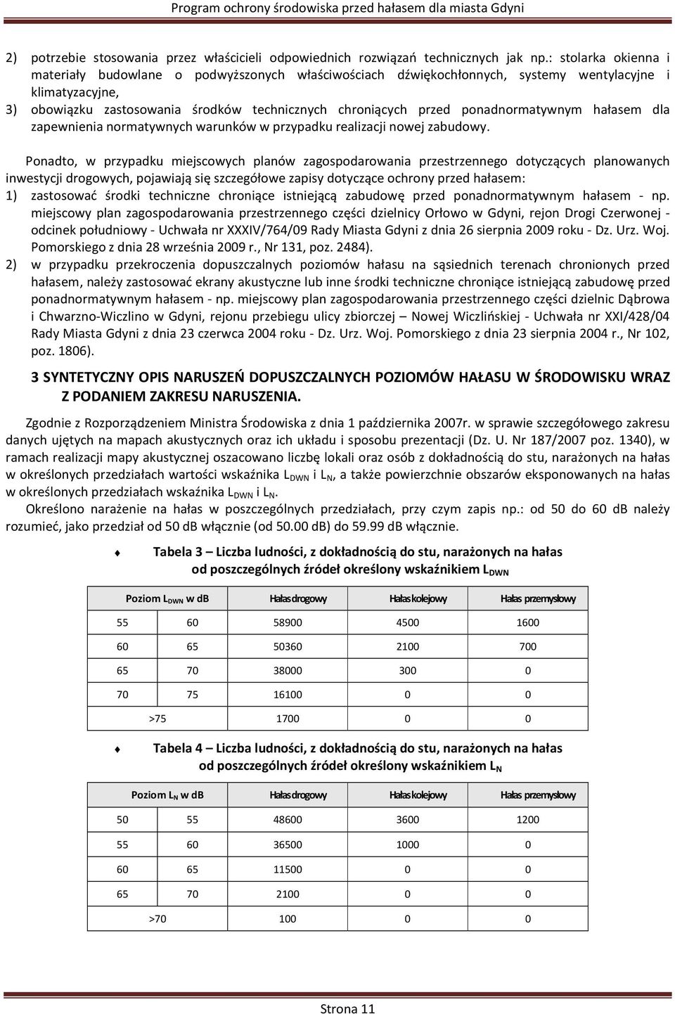 ponadnormatywnym hałasem dla zapewnienia normatywnych warunków w przypadku realizacji nowej zabudowy.