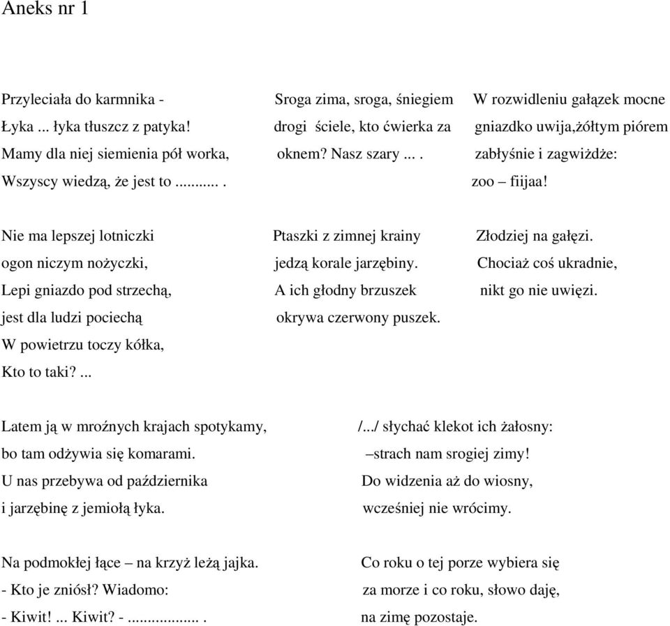 Nie ma lepszej lotniczki Ptaszki z zimnej krainy Złodziej na gałęzi. ogon niczym nożyczki, jedzą korale jarzębiny.