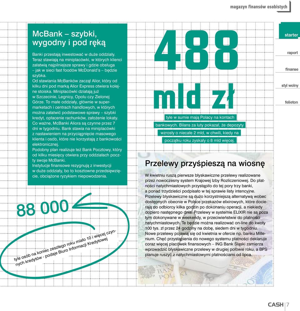 Od stawiania McBanków zaczął Alior, który od kilku dni pod marką Alior Express otwiera kolejne stoiska. Miniplacówki działają już w Szczecinie, Legnicy, Opolu czy Zielonej Górze.