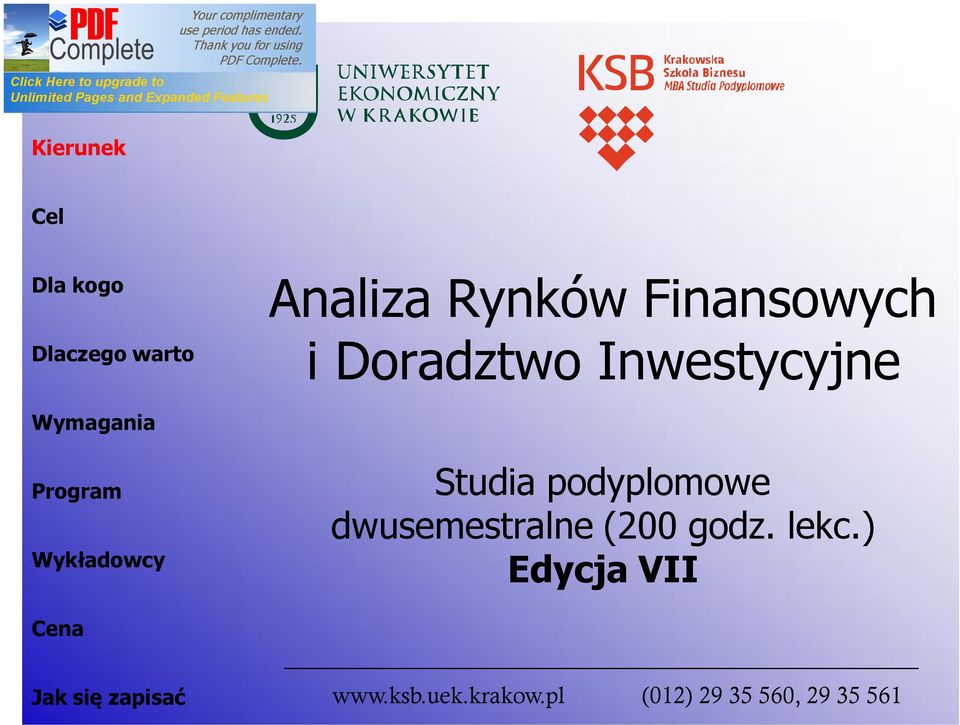 Studia podyplomowe