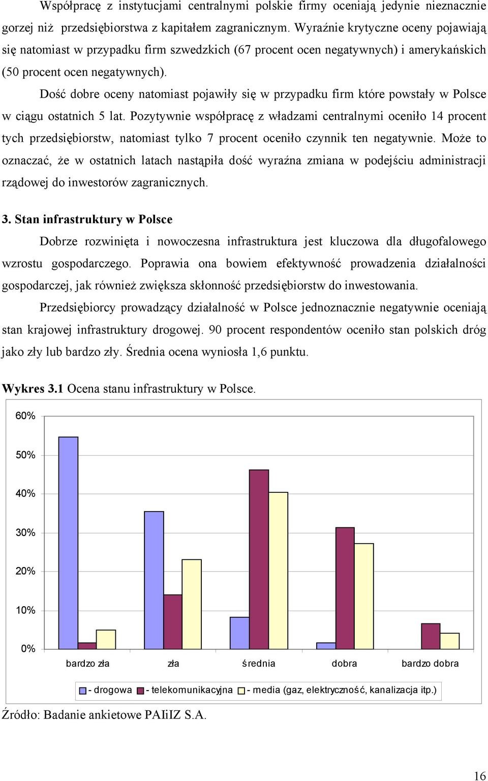 Dość dobre oceny natomiast pojawiły się w przypadku firm które powstały w Polsce w ciągu ostatnich 5 lat.