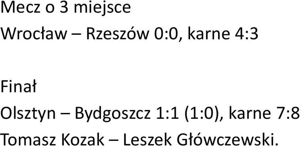 Olsztyn Bydgoszcz 1:1 (1:0),