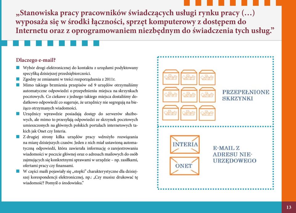 oprogramowaniem niezbędnym do świadczenia tych usług. Dlaczego e-mail? Dlaczego Wybór e-mail? drogi elektronicznej do kontaktu z urzędami podyktowany specyfiką dzisiejszej przedsiębiorczości.