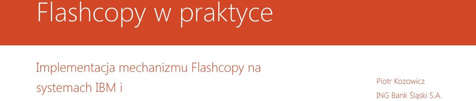 Flashcopy na systemach IBM