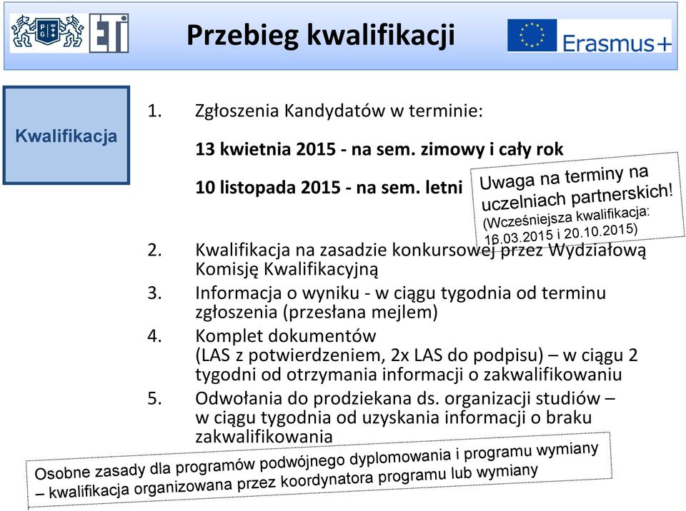 Informacja o wyniku - w ciągu tygodnia od terminu zgłoszenia (przesłana mejlem) 4.