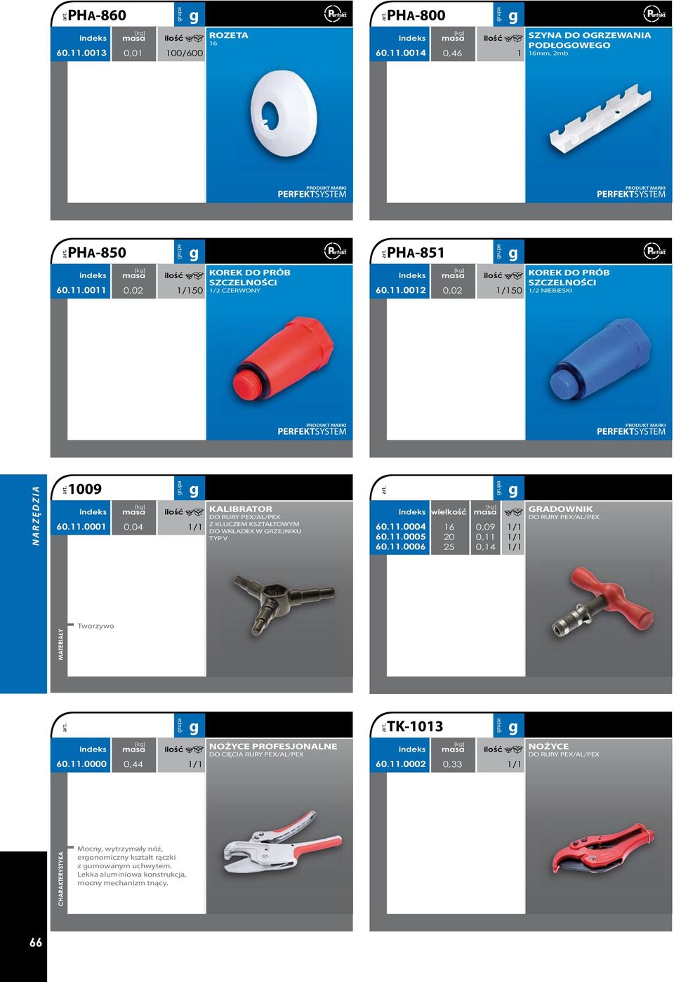 11.0005 60.11.0006 0,09 0,11 0, GRADOWNIK DO RURY PEX/A/PEX MATERIAŁY Tworzywo rupa TK-1013 rupa [k] 60.11.0000 0,44 NOŻYCE PROFESJONANE DO CIĘCIA RURY PEX/A/PEX [k] 60.11.0002 0,33 NOŻYCE DO RURY PEX/A/PEX CHARAKTERYSTYKA Mocny, wytrzymały nóż, eronomiczny kształt rączki z umowanym uchwytem.