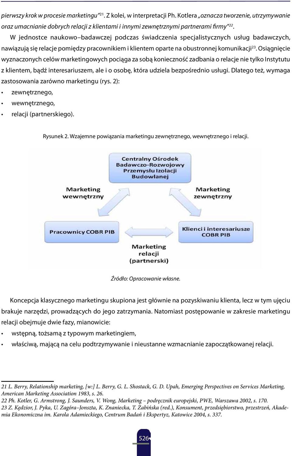 Osiągnięcie wyznaczonych celów marketingowych pociąga za sobą konieczność zadbania o relacje nie tylko Instytutu z klientem, bądź interesariuszem, ale i o osobę, która udziela bezpośrednio usługi.