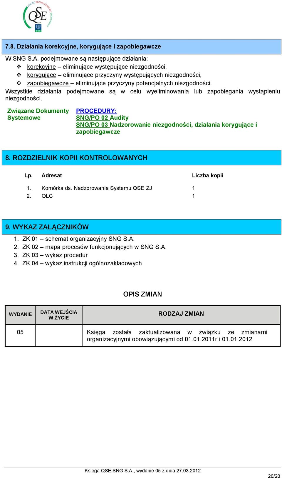 niezgodności. Wszystkie działania podejmowane są w celu wyeliminowania lub zapobiegania wystąpieniu niezgodności.