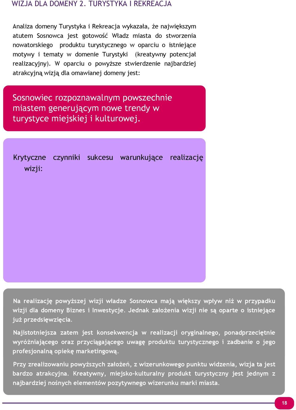 o istniejące motywy i tematy w domenie Turystyki (kreatyw ny potencjał realizacyjny).