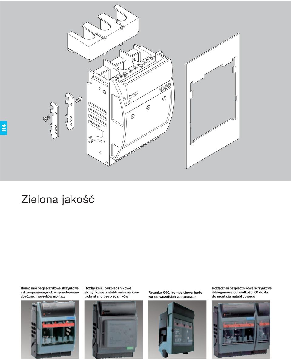 elektroniczną kontrolą stanu bezpieczników Rozmiar 000, kompaktowa budowa do wszelkich