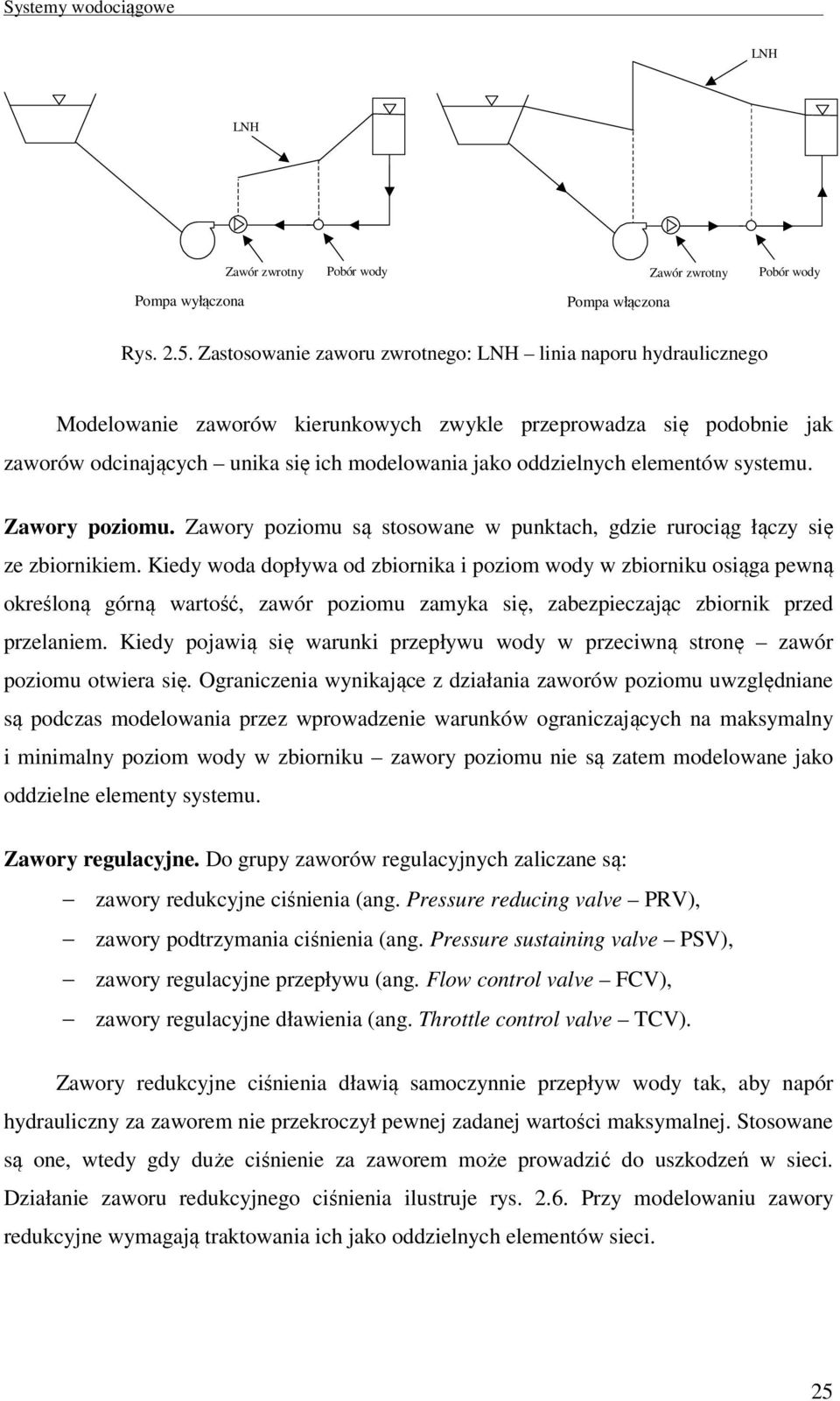 elementów systemu. Zawory poziomu. Zawory poziomu są stosowane w punktach, gdzie rurociąg łączy się ze zbiornikiem.