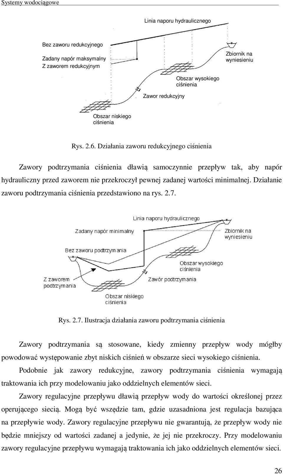 Działanie zaworu podtrzymania ciśnienia przedstawiono na rys. 2.7.