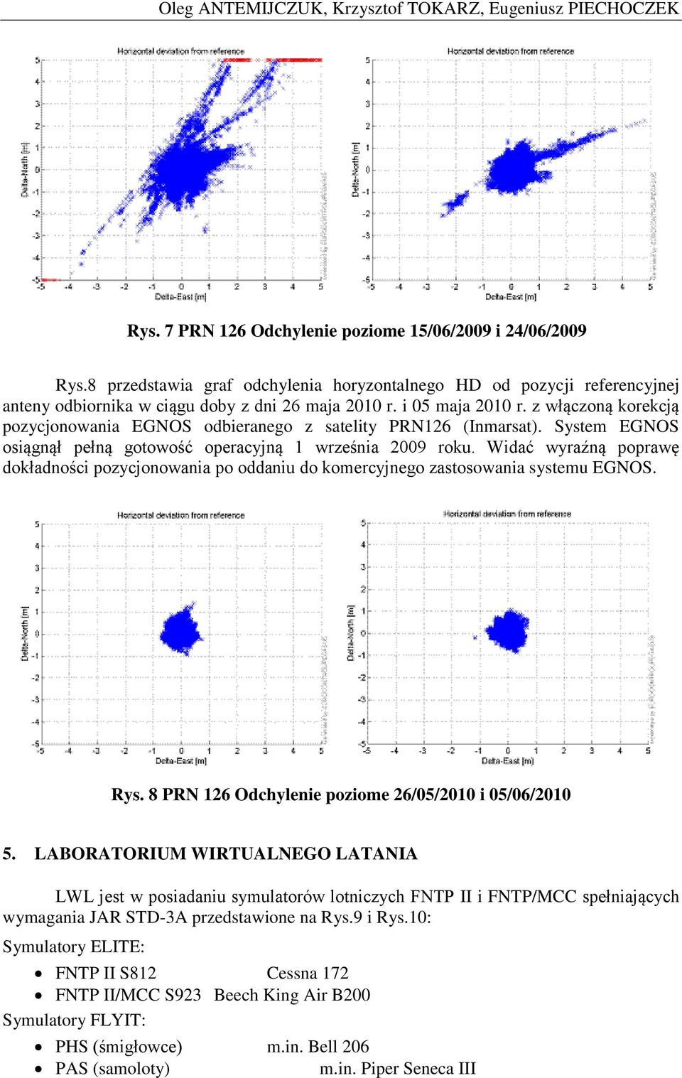 z włączoną korekcją pozycjonowania EGNOS odbieranego z satelity PRN126 (Inmarsat). System EGNOS osiągnął pełną gotowość operacyjną 1 września 2009 roku.